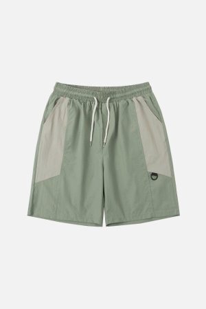 Concert Outfit Athleisure Patchwork Shorts