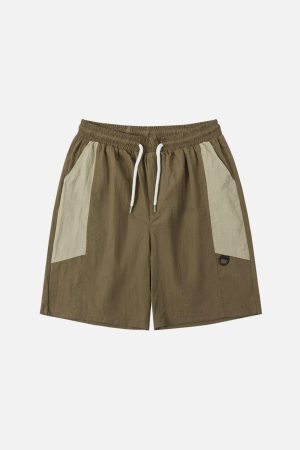 Concert Outfit Athleisure Patchwork Shorts