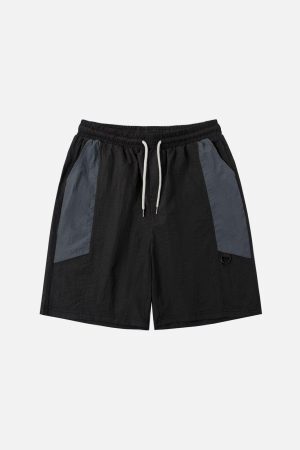 Concert Outfit Athleisure Patchwork Shorts