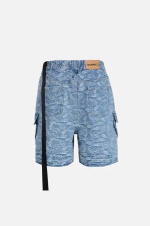Concert Outfit Bandana Jacquard Washed Jorts