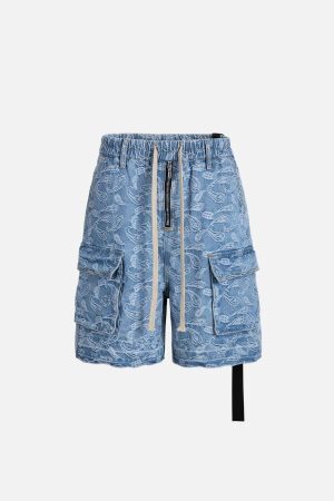 Concert Outfit Bandana Jacquard Washed Jorts