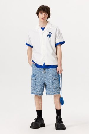 Concert Outfit Bandana Jacquard Washed Jorts