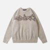 Concert Outfit Barbed Jacquard Knitted Sweater