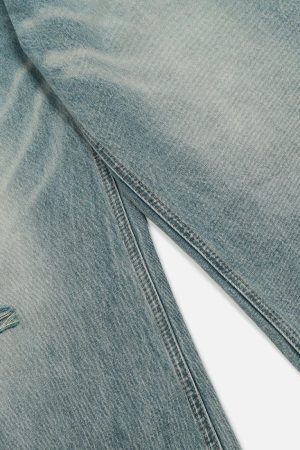 Concert Outfit Basic Distressed Loose Jeans