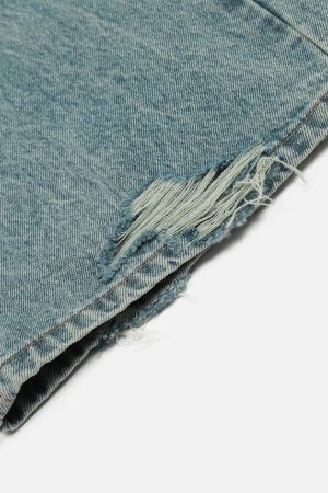 Concert Outfit Basic Distressed Loose Jeans