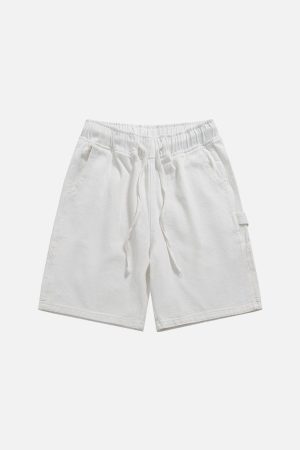 Concert Outfit Basic Drawstring Washed Jorts