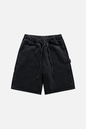 Concert Outfit Basic Drawstring Washed Jorts