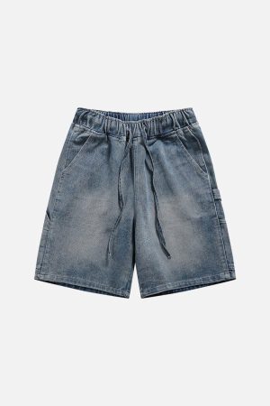 Concert Outfit Basic Drawstring Washed Jorts