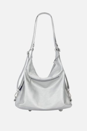 Concert Outfit Basic Multi Pocket Faux Leather Bag