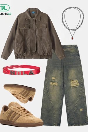 Concert Outfit Basic Pocket Faux Leather Jacket