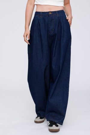 Concert Outfit Basic Tapered Baggy Jeans