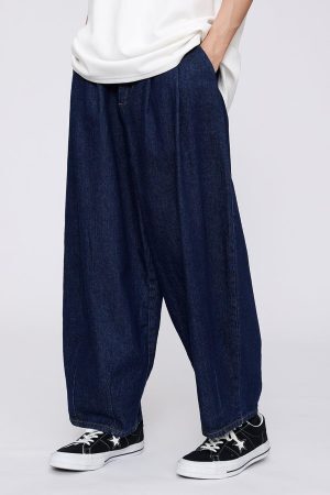 Concert Outfit Basic Tapered Baggy Jeans