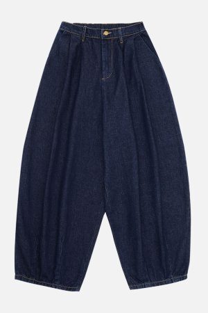 Concert Outfit Basic Tapered Baggy Jeans