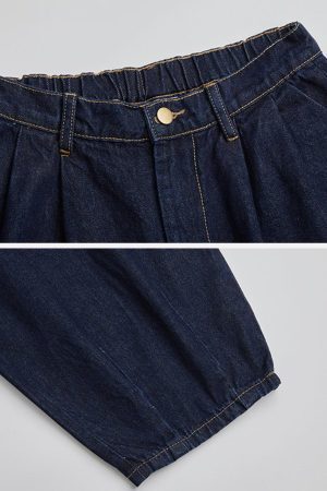 Concert Outfit Basic Tapered Baggy Jeans