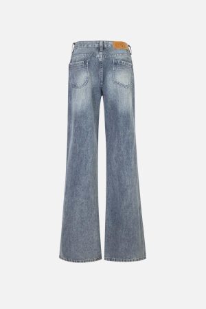 Concert Outfit Basic Washed Low-Rise Jeans