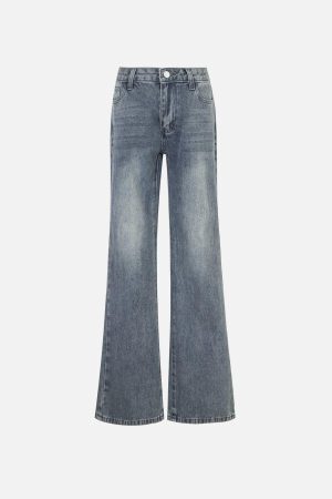 Concert Outfit Basic Washed Low-Rise Jeans