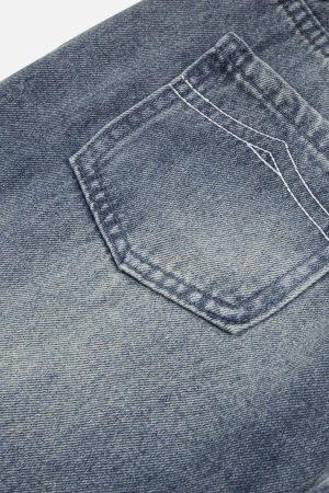 Concert Outfit Basic Washed Low-Rise Jeans