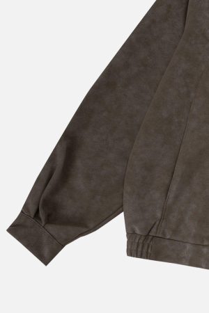 Concert Outfit Basic Zip Up Faux Leather Jacket