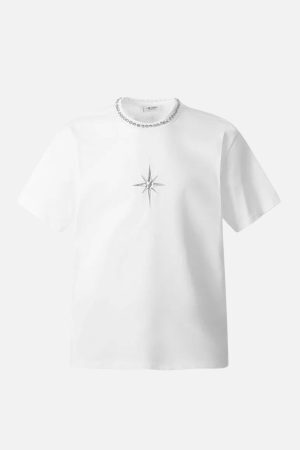 Concert Outfit Beaded Crew Neck High Street Tee