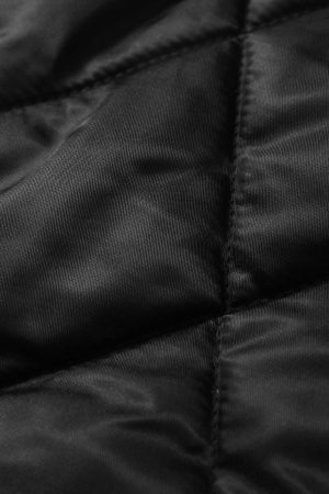 Concert Outfit Beaded Fur Collar Padded Plaid Jacket