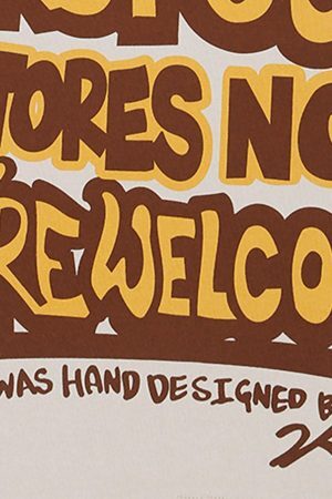 Concert Outfit Bear Letter Print Hip Hop Short Sleeve T-Shirt