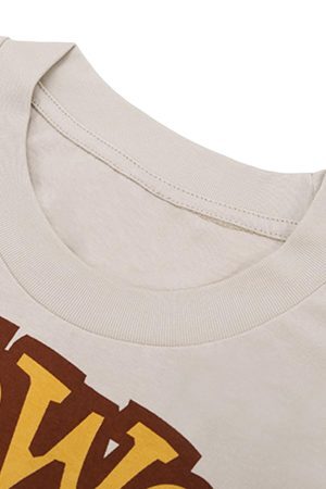 Concert Outfit Bear Letter Print Hip Hop Short Sleeve T-Shirt