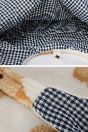 Concert Outfit Bear Pattern Sherpa Bag