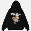 Concert Outfit Bear Shopping Cart Print Hoodie