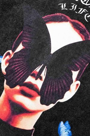 Concert Outfit Black Butterfly Girl T-Shirt