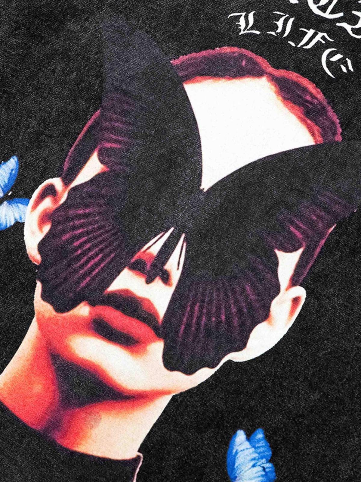 Concert Outfit Black Butterfly Girl T-Shirt Concert Outfit Black Butterfly Girl T-Shirt