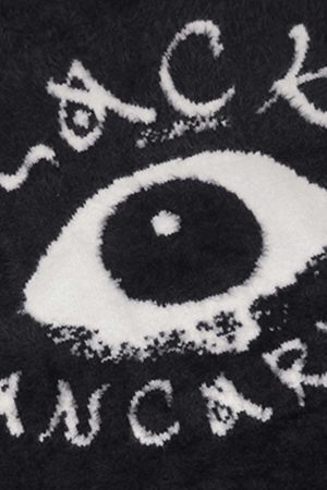 Concert Outfit Black Eye Pattern Sweater