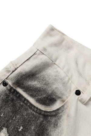 Concert Outfit Black Stains Washed Jeans