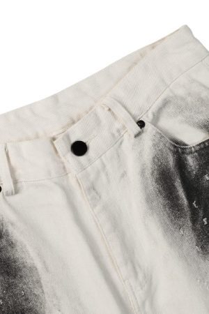 Concert Outfit Black Stains Washed Jeans