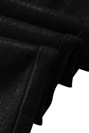 Concert Outfit Black Wax Coated Flare Jeans