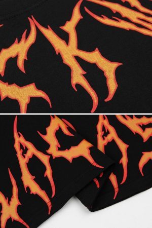 Concert Outfit Blaze Ascend Fiery Design Tee