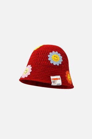 Concert Outfit Bloom Knit Bucket Hat