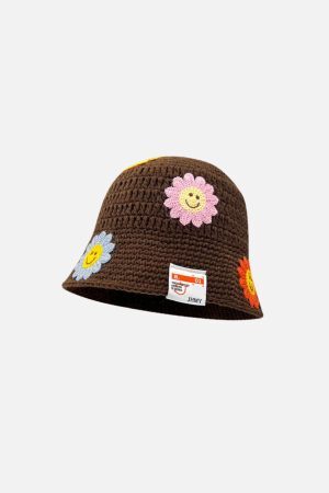 Concert Outfit Bloom Knit Bucket Hat