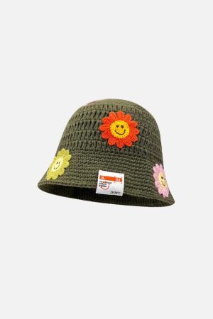 Concert Outfit Bloom Knit Bucket Hat