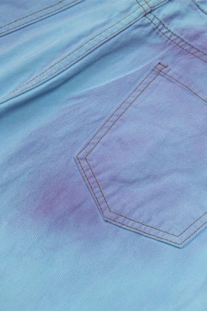 Concert Outfit Blue Purple Loose Jeans