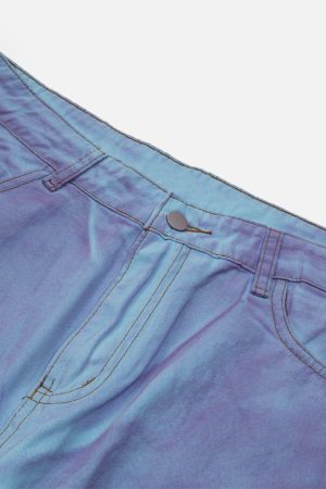 Concert Outfit Blue Purple Loose Jeans