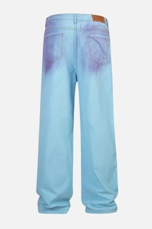 Concert Outfit Blue Purple Loose Jeans