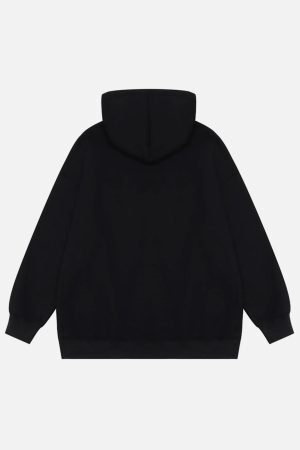 Concert Outfit Blur Graphic Chain Hooded Sweatshirt