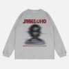 Concert Outfit Blurred Silhouette Print Long Sleeve T-Shirt