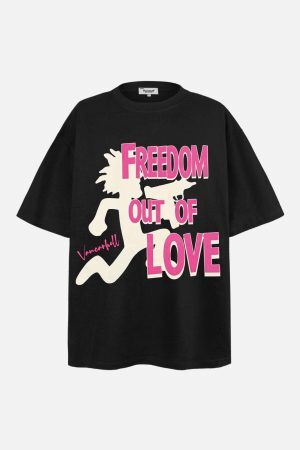Concert Outfit Bold Contrast Love Silhouette Tee