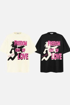 Concert Outfit Bold Contrast Love Silhouette Tee