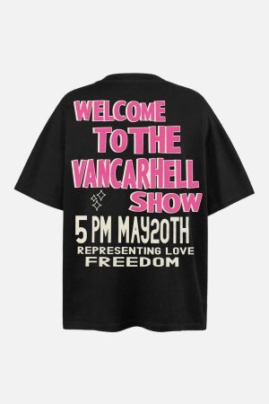 Concert Outfit Bold Contrast Love Silhouette Tee