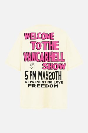 Concert Outfit Bold Contrast Love Silhouette Tee