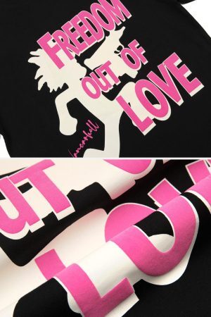 Concert Outfit Bold Contrast Love Silhouette Tee