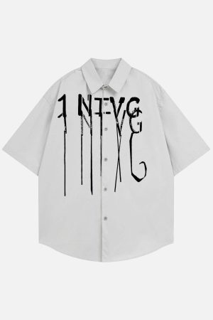 Concert Outfit Bold Letter Graphic Short-Sleeve Shirt