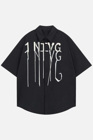 Concert Outfit Bold Letter Graphic Short-Sleeve Shirt